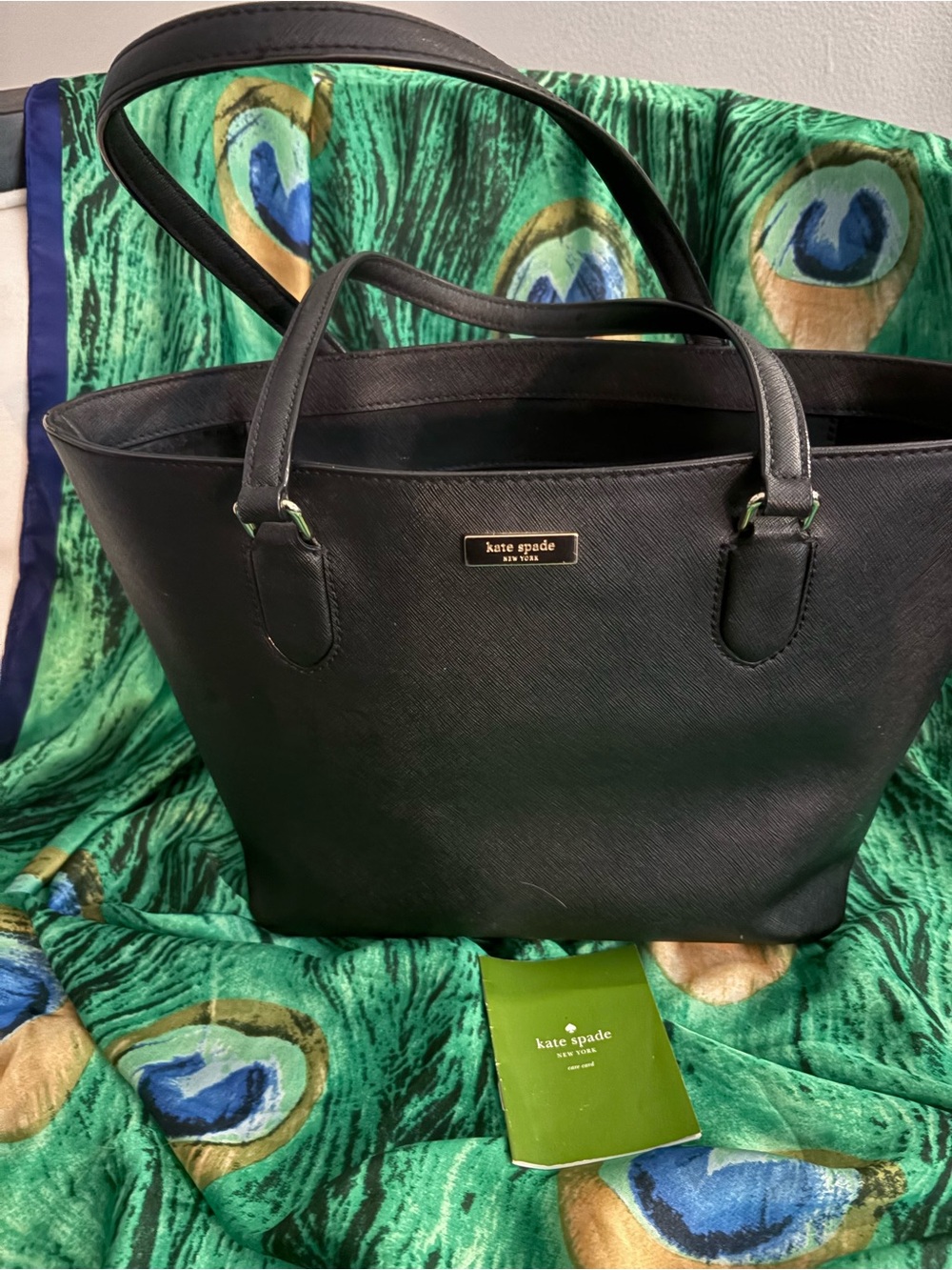 kate spade Black Saffiano Leather Tote